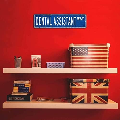 Dental Assistant Retro Street Sign, Dental Assistant poklon Wall Art dekorativni znak, Dental Assistant metalni znak po mjeri za zidni