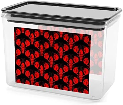 Jastozi crveni rakovi kontejneri za skladištenje prozirna plastična kutija sa poklopcima kante za višekratnu upotrebu za kuhinjske