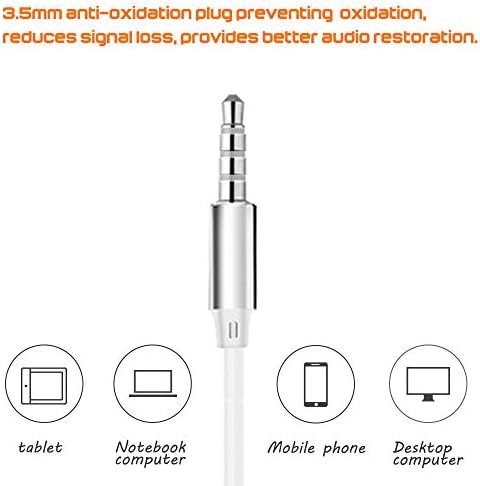 2 pakovanja slušalica za uši sa daljinskim i mikrofonom i kućištem, findtop slušalice stereo buku Izolati zaplet besplatno za iOS