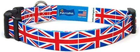 Ujedinjeno Kraljevstvo ovratnik za pse | Zastava u Velikoj Britaniji | Brzo izdanje kopča | Napravljeno u NJ, SAD | za male pse