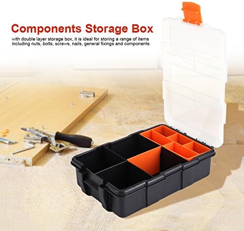 Kutija za odlaganje plastičnih alata, dvoslojni kućni vijak za vijak s malim elektroničkim alatima Komponente za pohranu Kutija za