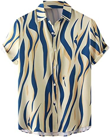XXBR muški majice, ljetni kratki rukav 3D ulica grafički grafički tipki dolje majica za muškarce opuštene fit plaže
