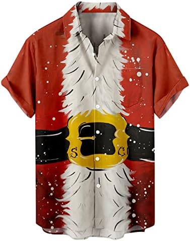 XXBR božićna majica s majicom, kratki rukav Xmas kostimi Santa Claus Ispiši labavi lopovizirani majica