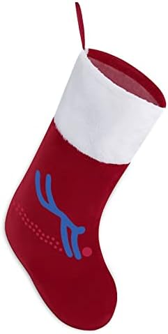 Odbojka na plaži Božićna čarapa Klasični viseći ukrasi Bijela manžetna kešica bombona za porodične zabavne ukrase