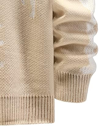 SHENHE muški kostur Print Dugi rukav kardigan džemperi V izrez dugmad nadole Outwear kaputi