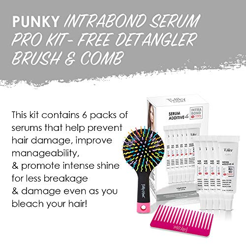 Punky Professional Kit serum aditiv sa Intrabond Hair Repairing Complex, W / Free Detangler Brush & amp; češalj ,6 aplikacije