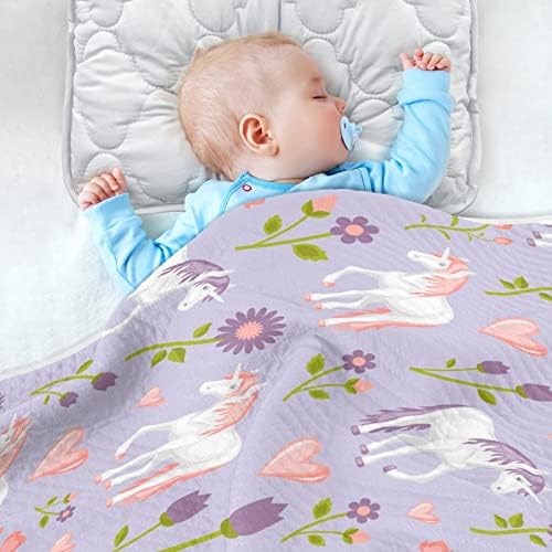 Swaddle pokrivač konja pamučna pokrivačica za dojenčad, primanje pokrivača, lagana mekana prekrivačica za krevetić, kolica, rabljevine,