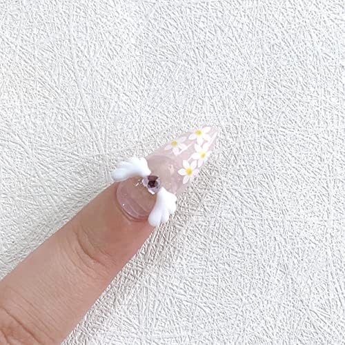 30kom krila svjetleći anđeo vještački dijamant nakit za nokte slatki i lijepi šareni 3d viseći Nail Art čari zlatni srebrni srčani