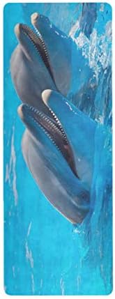 Alaza podvodni delfin morska riba prostirka za jogu neklizajuća prostirka za fitnes vježbe, prostirka za trening za jogu, Pilates