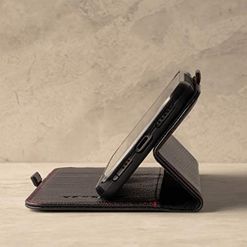 TORRO futrola za mobilni telefon kompatibilna sa Apple iPhone Xs Max preklopnim poklopcem od crne kože prave kvalitete sa [slotovima