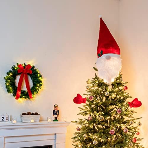 Joyin Božić Gnome TEMPER 40 Santa Gnome Topper Holiday Decoration, veliki švedski Tomte Gnome Santa Gnomi Plušani božićni ukrasi za