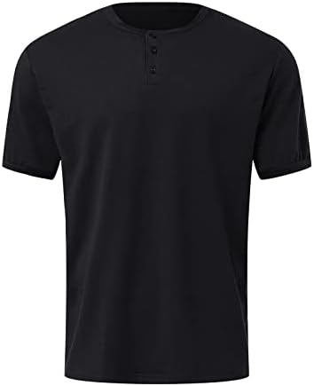 2023 Nova muška ljetna moda Jednostavna gumba Kratki rukav majica TOP bluza izrez majica