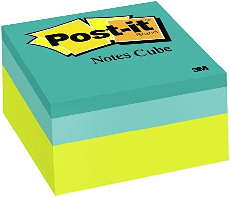 Post-it Notes Cube, Američke 1 omiljene ljepljive bilješke, 3 in x 3 in, Zeleni talas, 400 listova / kocka