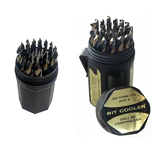 Norseman 22903 1/16 in. - 1/2 in. Super Premium crno-zlatni oksid Hi-molibden čelik burgija Set, 29-komad, siva & Drill America-KFD29J-PC