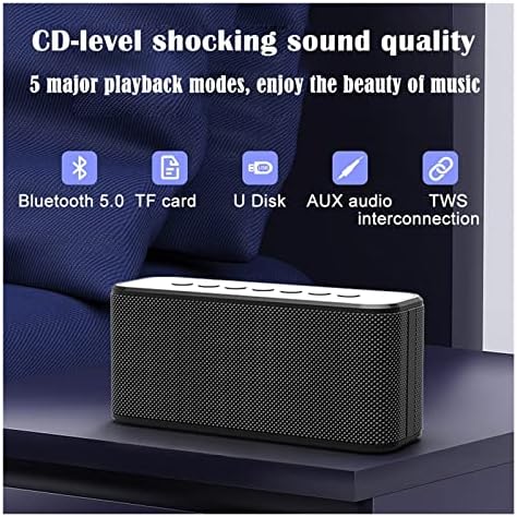 Vpsn zvučnici velike snage Prijenosni Bluetooth kompatibilni BT5. 0 bežični Super bas zvuk TWS Subwoofer IPX5 Boombox