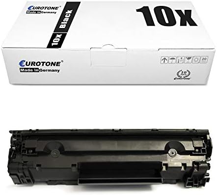 10x Eurotone prerađeni Toner za HP Laserjet Professional P 1102 1103 1104 1106 1107 1108 1109 w zamjenjuje CE285A 85A