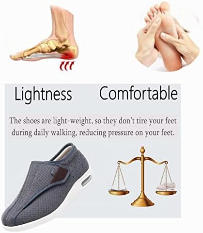 ZGDG Diabetic cipele za žene natečene noge gležnjače široka širina remen za klizanje na tenisku edemi cipele za seniorski bunioni