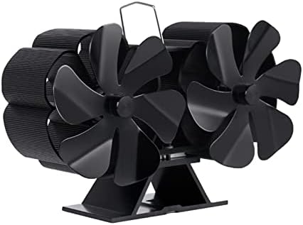 XFADR SRLIWHITE 12 oštrice Crni kamin ventilator sa toplotnim napajanjem peć Fan Log drveni gorionik Eco Friendly Quiet Fan Home efikasna