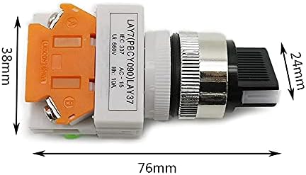 PCGV LASE7 selektor okretni prekidač dugme dugme 22mm 4 vijčani terminali 2 puta male veličine 2 Pozicija / isključivanje Lay37 Y090