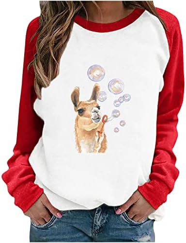 Duksevi sa životinjskim printom za žene modni majice sa dugim rukavima labave pripijene obične Casual pulover za dame