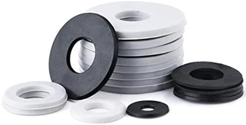 50pcs m4 m5 okrugli gumeni brtvi izolacijski perilica plastična brtva crna / bijela 1mm debljina -)