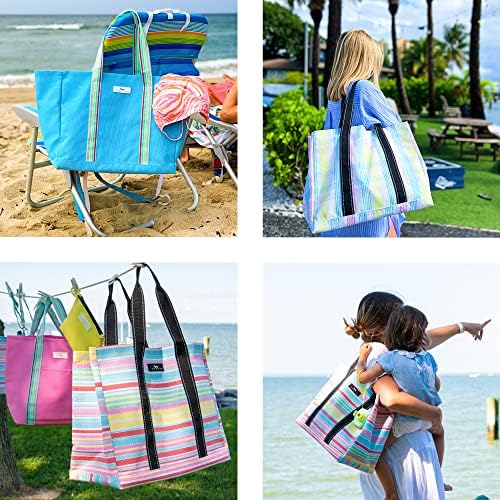SCOUT Roadtripper - velike ženske torbe za plažu-prozračna Tkana torba za plažu otporna na pijesak, torba za bazen i putna torba-mama