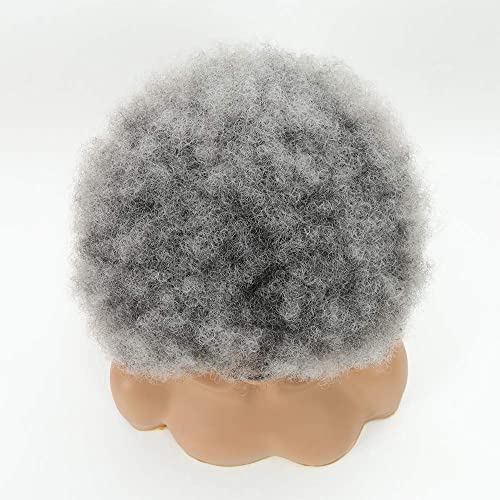 Slika proizvoda Kratka Afro perika za crne žene, Smoky Grey Afro perike Unisex muškarci žene velika Poskočna i meka kosa prirodnog