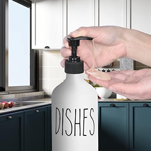 Dispenzer sapun za suđe 500ml Velika plastična raspršivača sapuna za punjenje pumpe za punjenje tekuće sredstvo za sanitet za kuhinju kupatilo Slatka seoski kuća stil domaćeg dekora