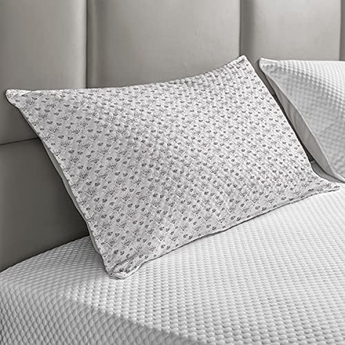 AMBESONNE DIAMONDS Quilted jastuk, ručno crpi kristalni koncept na doodle stilu sa Chevron zigzag prugama i trouglovima, standardni