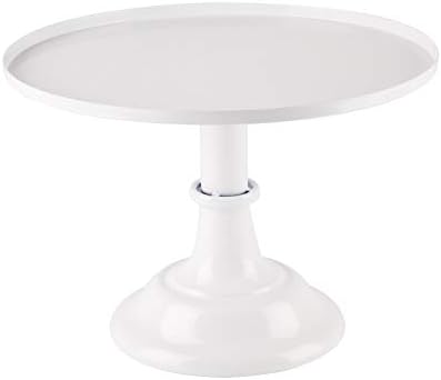Bijeli okrugli stalak za torte, 9,8-inčni metalni stalak za desert Cupcake stalak za zabave,Baby Shower, vjenčanje, rođendan
