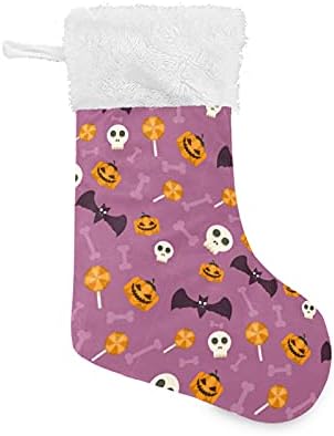 Ghost Skull Happy Halloween Bat Pumpkins Candy Božićne čarape Velike Xmasne čarape za božićno stablo Kamin Zidni viseći čarape Čarape
