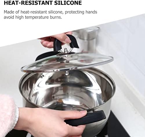 Držač za ručicu silikona: 6pcs vruće ručica za vjektovanje navlake za hvatanje ručka ručica od livenog željeza livene željeza ne-klizne
