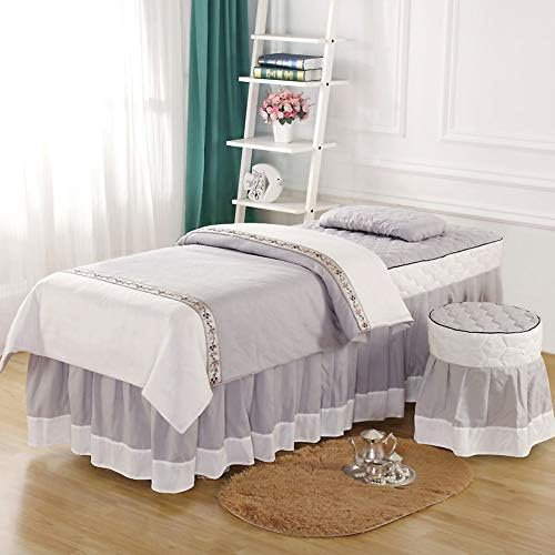 Prekrivač kreveta za vez u evropskom stilu, Meki stol za masažu postavlja prekrivač sa rupom za oslonac za lice 3-dijelni masažni