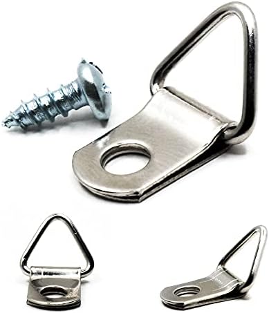 Frame Trougle zvona - 100 pakovanja - Mali D-prsten vješalica sa vijcima - Slika Hang Solutions