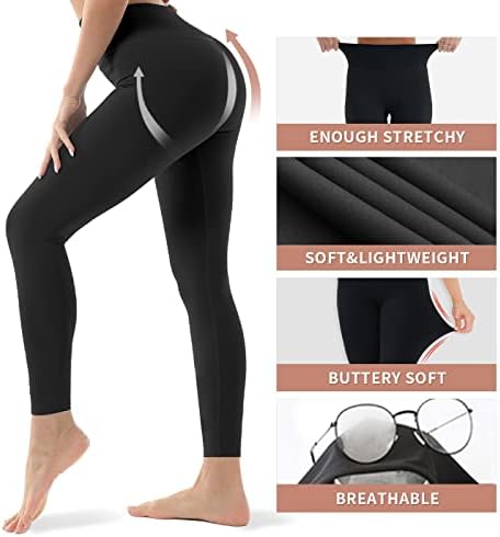 4 pakovanja Tajica za žene Butt Lift kontrola stomaka visokog struka bez providnih pantalona za jogu trening helanke za trčanje