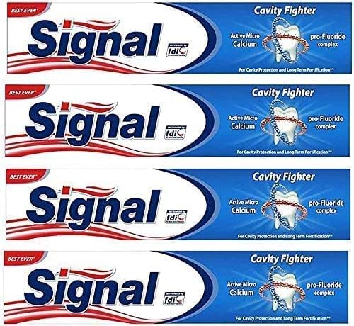 4 kutija Signal protiv karijesa pasta za zube Cavity Fighter najbolji ikada Aktivan Micro Calcium Pro Fluoride kompleks za zaštitu