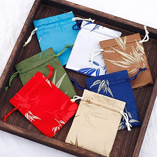 Petunny 30pcs svilene vrećice, 3,93 x 5,51 inča Kineske torbice za crtanje svilene brokatske nakit torbica za torbu za kovanica kovanica