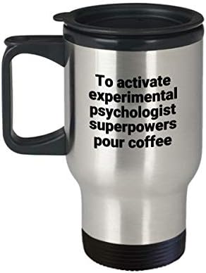 Eksperimentalni psiholog Travel MUG FUNNY sarcastic nehrđajući čelik Novelty SuperPower ideja za kavu