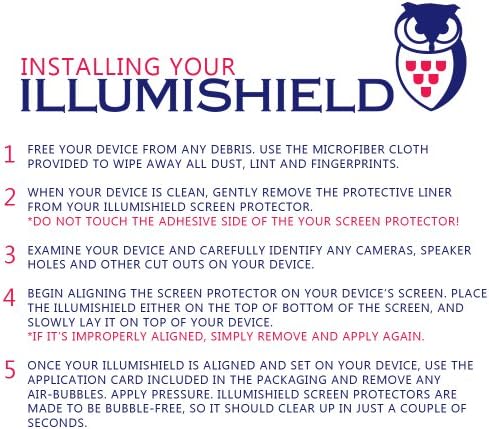 Illumishield zaštitnik ekrana kompatibilan sa Apple iPod Touch 1 Clear HD štitom protiv mjehurića i pet filmom protiv otiska prsta