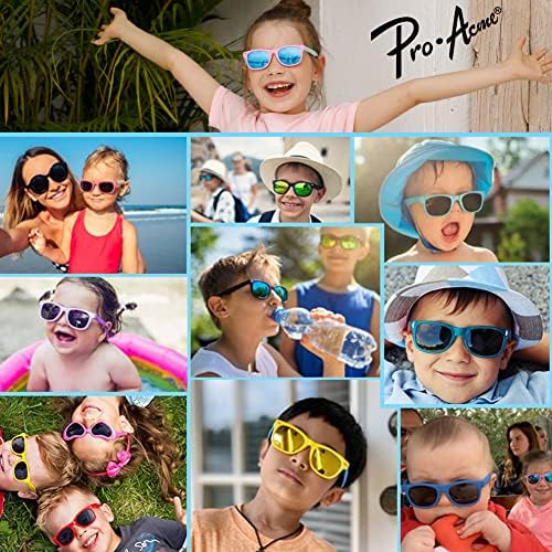 Pro Acme Tpee gumene fleksibilne dječije polarizirane naočare za sunce za bebe i djecu od 1-12 godina