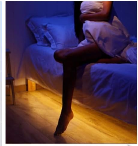 Sleep Mode Underbed Light-noćno svjetlo Amber Glow bez plavog svjetla na baterije Peel and Stick Install