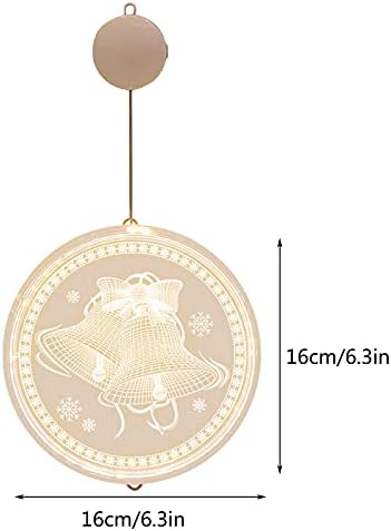 DBYLXMN poklon za stariju mamu LED 3d svjetla viseća svjetla disk Božićna Soba Dekoracija svjetla Kućni dekor Umjetne kokice i vijenac