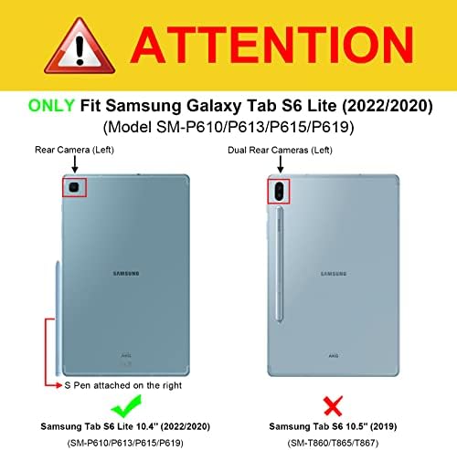 Fintie Shockproof futrola za Samsung Galaxy Tab S6 Lite Model od 10,4 inča 2022/2020 , Tuatara robusni unibody hibridni poklopac Postolja
