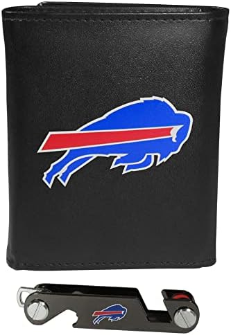Siskiyou sportski NFL Buffalo Bills koža Tri puta novčanik & ključni organizator, jedna veličina, crn