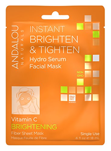 Andalou Naturals Instant Brighten & amp; zategnite Hidro Serum masku za lice, 0.6 tečnosti unce