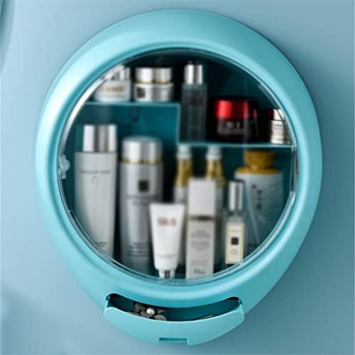 WFJDC kupatilo na zid-montiranog šminke okrugli kozmetički kutija za odlaganje nakita Organizator za žene Njega kože Leauty stalak