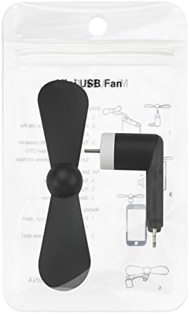 Reiko Mini ventilator 2-u-1 za iPhone / iPad i Android u crnom