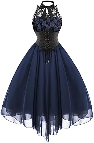 Ženske ljetne haljine Vintage princeze Mini bez rukava bez rukava seksi retro sudska haljina proljetna kroštet Goth haljina