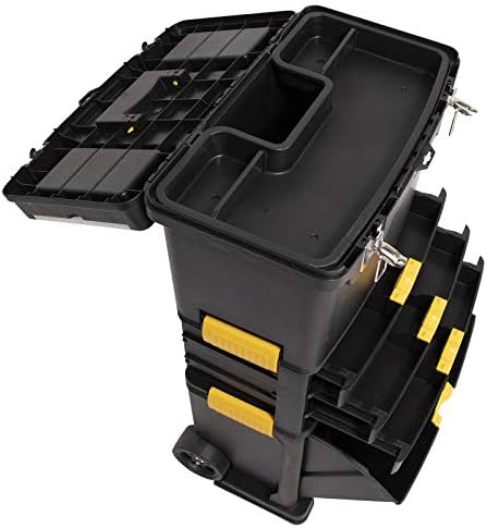 Erie Alati za prijenosni okvir Toolbox sa sklopivom ručkom za automatsko zaključavanje i odvojive pregrade za odlaganje