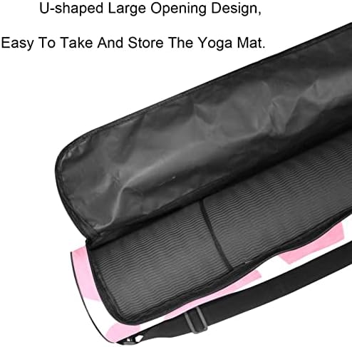 Torba za prostirku za jogu, kravlja koža Print Pink Exercise Yoga Mat Carrier full-Zip Yoga Mat torba za nošenje sa podesivim remenom